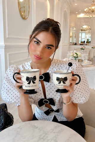 Bow Belle Parisian Ceramic Cup Set of 2