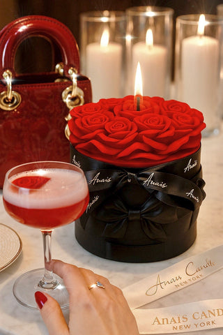 Vela Lavish Rose Bouquet en tono lápiz labial - XXL 