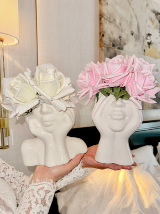 “Her” & Angelica Ceramic Vase Set of 2