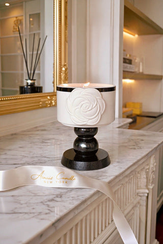 Camélia Maison Candle decorated in a multi-million dollar mansion.