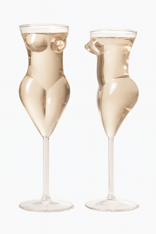 The Lady Glass Cup Set of 2 - Handblown