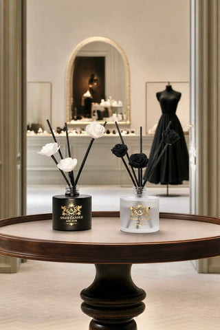 Noir et Ivoire Diffuser Set styled in a Los Angeles designer residence
