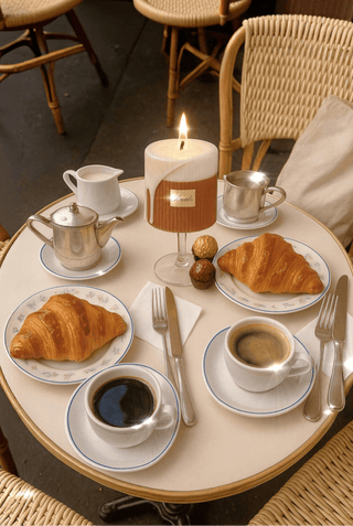 French Latte Candle, handcrafted with premium beeswax and all-natural soy wax.