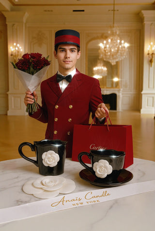 Camellia Romance Ceramic Tea/Coffee Cup Set of 2