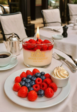 Vela de mousse de frambuesa 