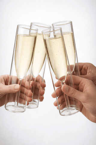 Maeve double layered glass cups in a multi-million dollar mansion kitchen