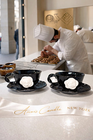 L’Amour Camélia Ceramic Tea / Coffee Cup Set of 2