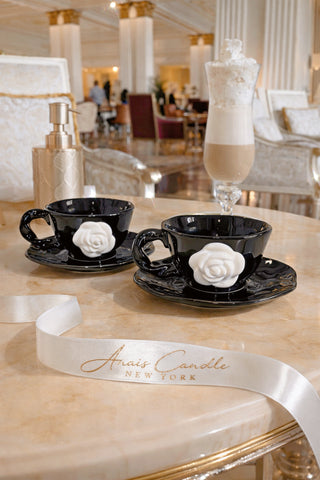 L’Amour Camélia Ceramic Tea / Coffee Cup Set of 2