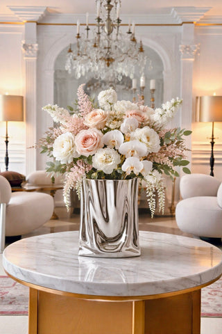 The Luxe Bag Vase featured in a high-end boutique hotel.