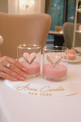 Étreinte d’Amour Heart Glass Cups Set of 2