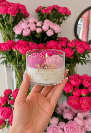 Peony Bouquet Candle in Blushing