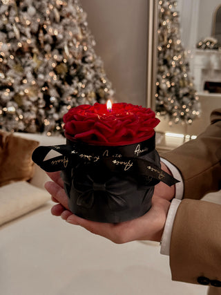Lavish Rose Bouquet Candle in Lipstick - XXL.