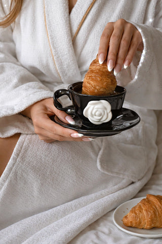 L’Amour Camélia Ceramic Tea / Coffee Cup Set of 2