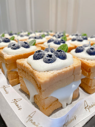 Vela de tostada francesa con arándanos 