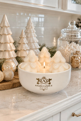 Wonderland Snowy Pine Trees Candle – XXL
