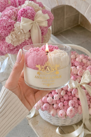 Peony Bouquet Candle in Petal Pink