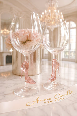 Cindarella’s Glass Slippers Wine Glasses, Set of 2