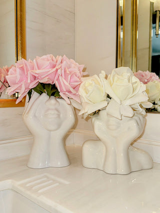 “Her” & Angelica Ceramic Vase Set of 2