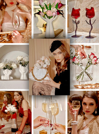 Photo collage of Anaïs Candle's decor collection.