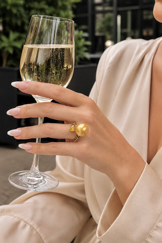Soleil Genuine Golden South Sea Pearl Adjustable Ring