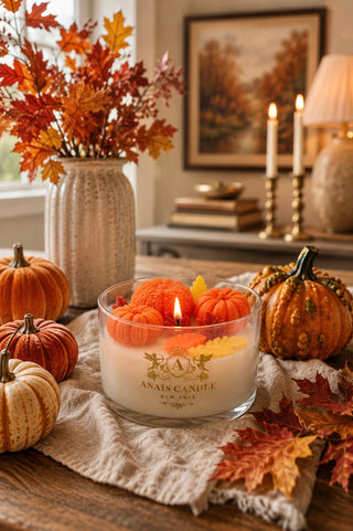 Autumn Leaves & Pumpkins Candle - XL