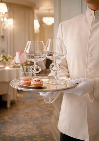 The Versailles Knot Glasses Set of 2, original design for Anaïs Candle.