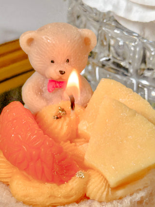 Bear Fruitcake Candle