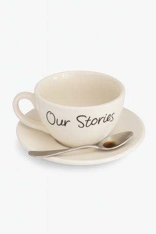 Juego de tazas de café “Nuestras historias” 