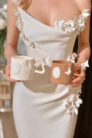 Butterfly Étoile Ceramic Tea/Coffee Cup Set of 2