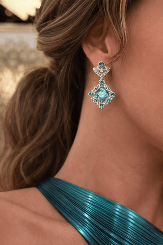 Elegant Emerald Earrings designed with beautiful green Emeralds.