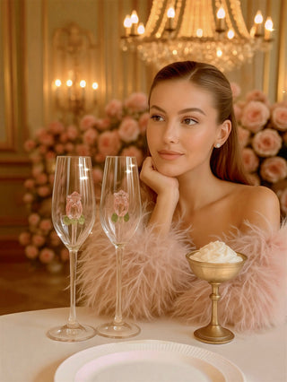 La Vie En Rose Champagne Glass Set of 2™️