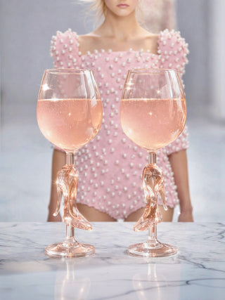 Cindarella’s Glass Slippers Wine Glasses, Set of 2