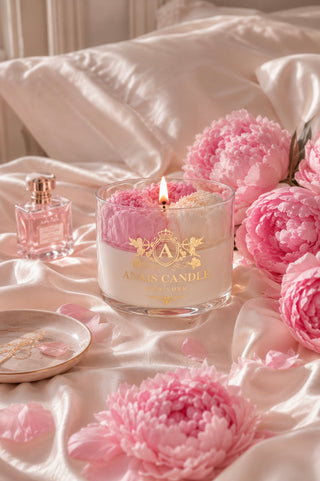 Peony Bouquet Candle in Petal Pink