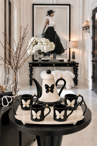 Butterfly de Paris Tea/Coffee Set of 5