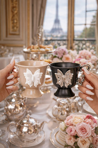 Butterfly de Grâce Ceramic Tea/Coffee Cup Set of 2