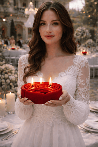 3-Wick Brilliant Rose Candle in Red designed by Anaïs Candle.