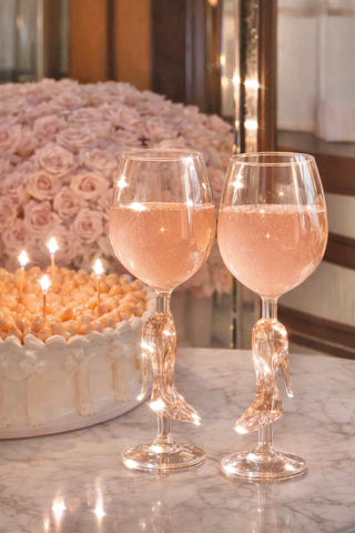Cindarella’s Glass Slippers Wine Glasses, Set of 2