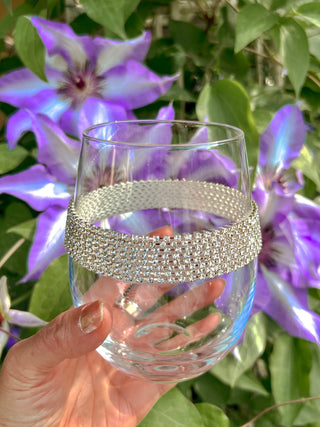 Florence Diamond Glass Cup Set Of 2 -Handmade