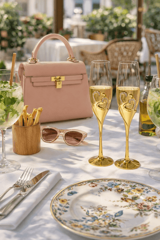 Imperial Diamond Heart Champagne Flute Set of 2 is perfect for luxurious restaurants