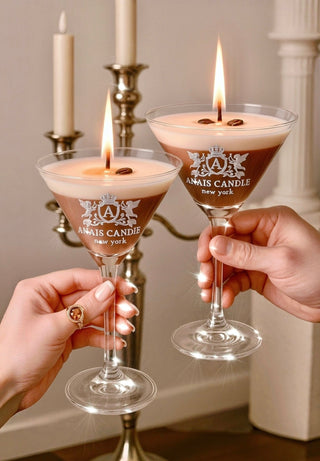 Lux Espresso Martini Candle With Crystal Glass Cup