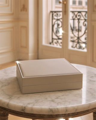 Lumière Flora Necklace & Earring Set's luxurious jewelry box.
