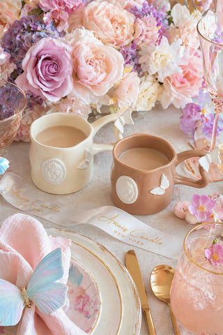 Butterfly Étoile Ceramic Tea/Coffee Cup Set of 2 in a Miami penthouse kitchen