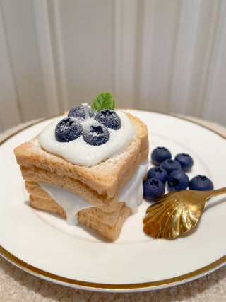 Vela de tostada francesa con arándanos 