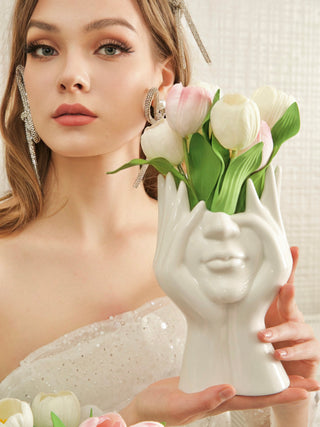 “Her” & Angelica Ceramic Vase Set of 2