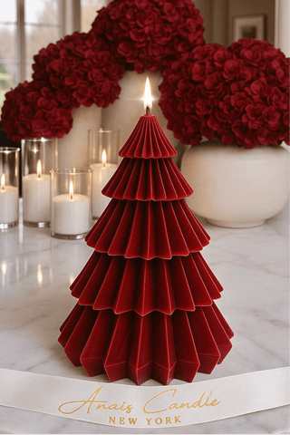 Burgundy Pine Tree Candle - XXL
