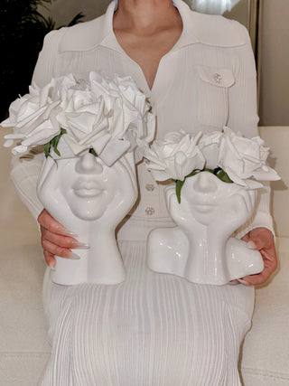 “Her” & Angelica Ceramic Vase Set of 2