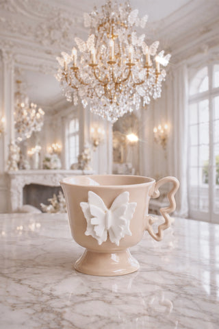 Butterfly de Grâce Ceramic Tea/Coffee Cup Set of 2