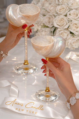 Seashell Enchanté Cup™️ Set of 2 in Gold Crystal