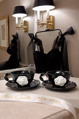 L’Amour Camélia Ceramic Tea / Coffee Cup Set of 2