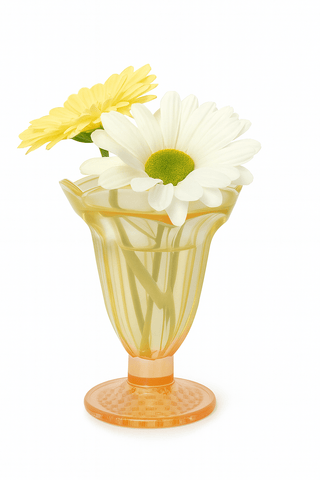 Juego de 2 vasos de cristal con forma de tulipán floreciente 